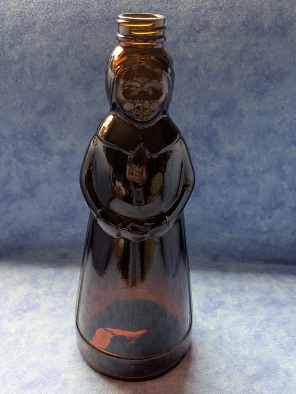 Vintage Mrs. Butterworth's Syrup Amber Glass Bottle 24 fl oz ~ No label